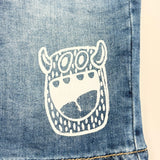 Jeans Shorts mit Monster Print für Jungen