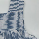 Gestreiftes Kleid Blau-Weiß mit Rüschen für Mädchen
