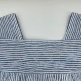 Gestreiftes Kleid Blau-Weiß mit Rüschen für Mädchen