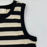 Ärmelloses Kleid mit gestreiftem Oberteil für Mädchen