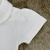 Baby Body Weiß im Polo-Stil für Mädchen