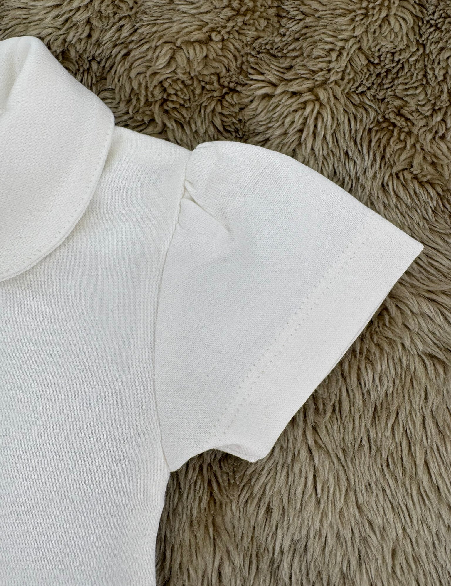 Baby Body Weiß im Polo-Stil für Mädchen