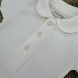 Baby Body Weiß im Polo-Stil für Mädchen