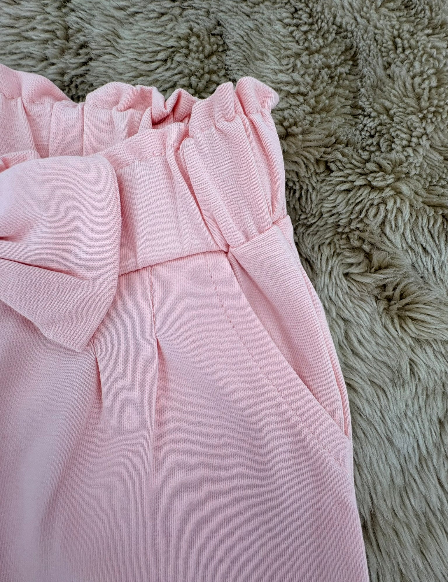 Baby Hose Rosa mit Schleife für Mädchen
