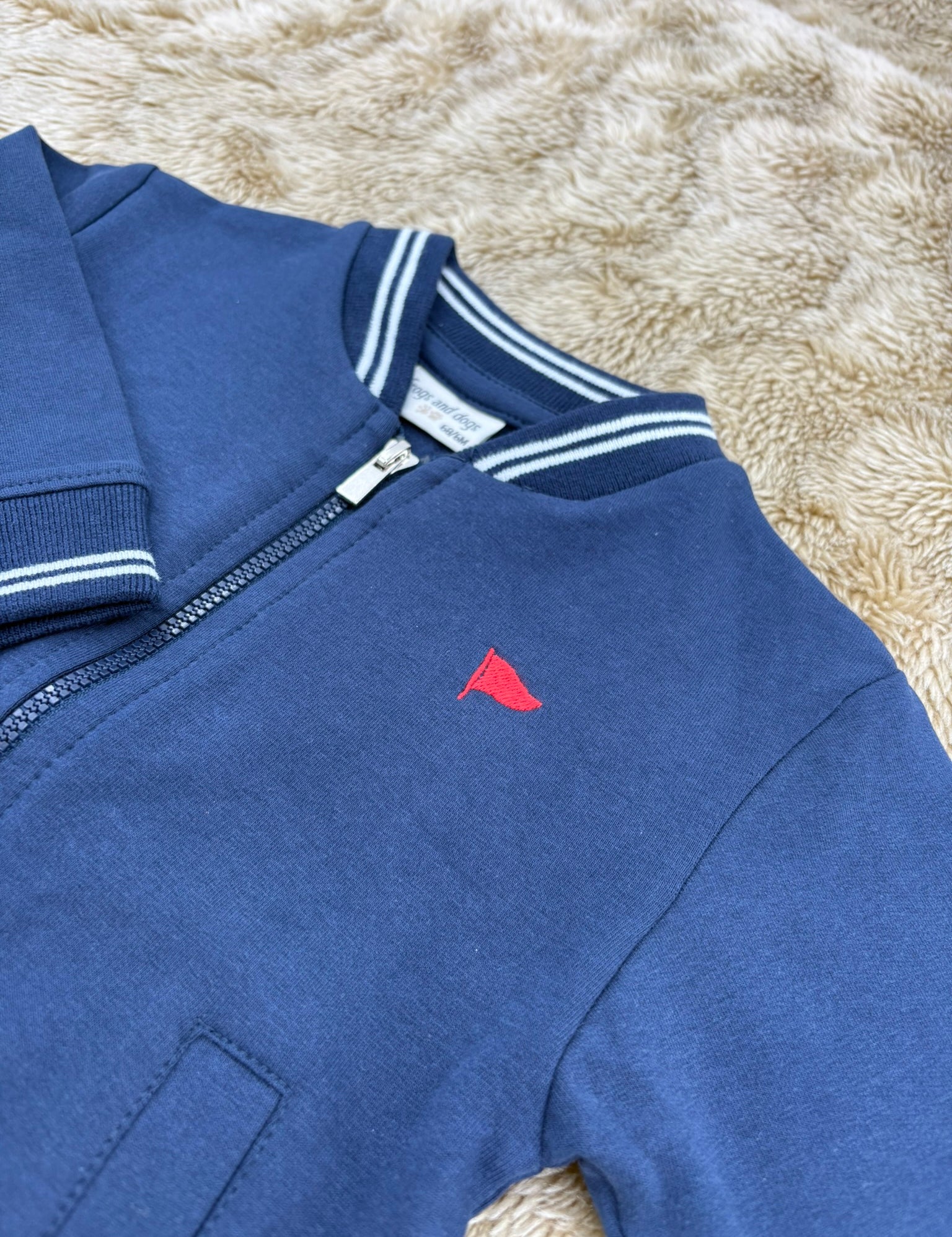 Baby Jacke Dunkelblau mit Streifen für Jungen