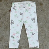 Baby Leggings Ivory mit Schmetterlingen für Mädchen