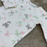 Baby Langarmshirt Ivory mit Schmetterlingen für Mädchen