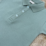 Polo Shirt Olivgrün in Waffelstruktur für Jungen