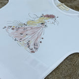 T-Shirt Weiß mit Mädchen-Motiv, Tüll & Rüschen für Mädchen