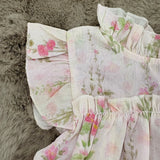 Kleid mit Blumendruck & Rüschen für Mädchen