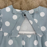 Kleid Hellblau mit Punkten für Mädchen