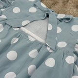 Kleid Hellblau mit Punkten für Mädchen