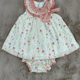 Baby Kleid mit Blumendruck & Windelhöschen