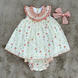 Baby Kleid mit Blumendruck & Windelhöschen