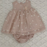 Baby Kleid Puderrosa mit Tüll & Blumenstickerei