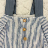 Baby Set Gestreifte Bluse & Blaue Shorts