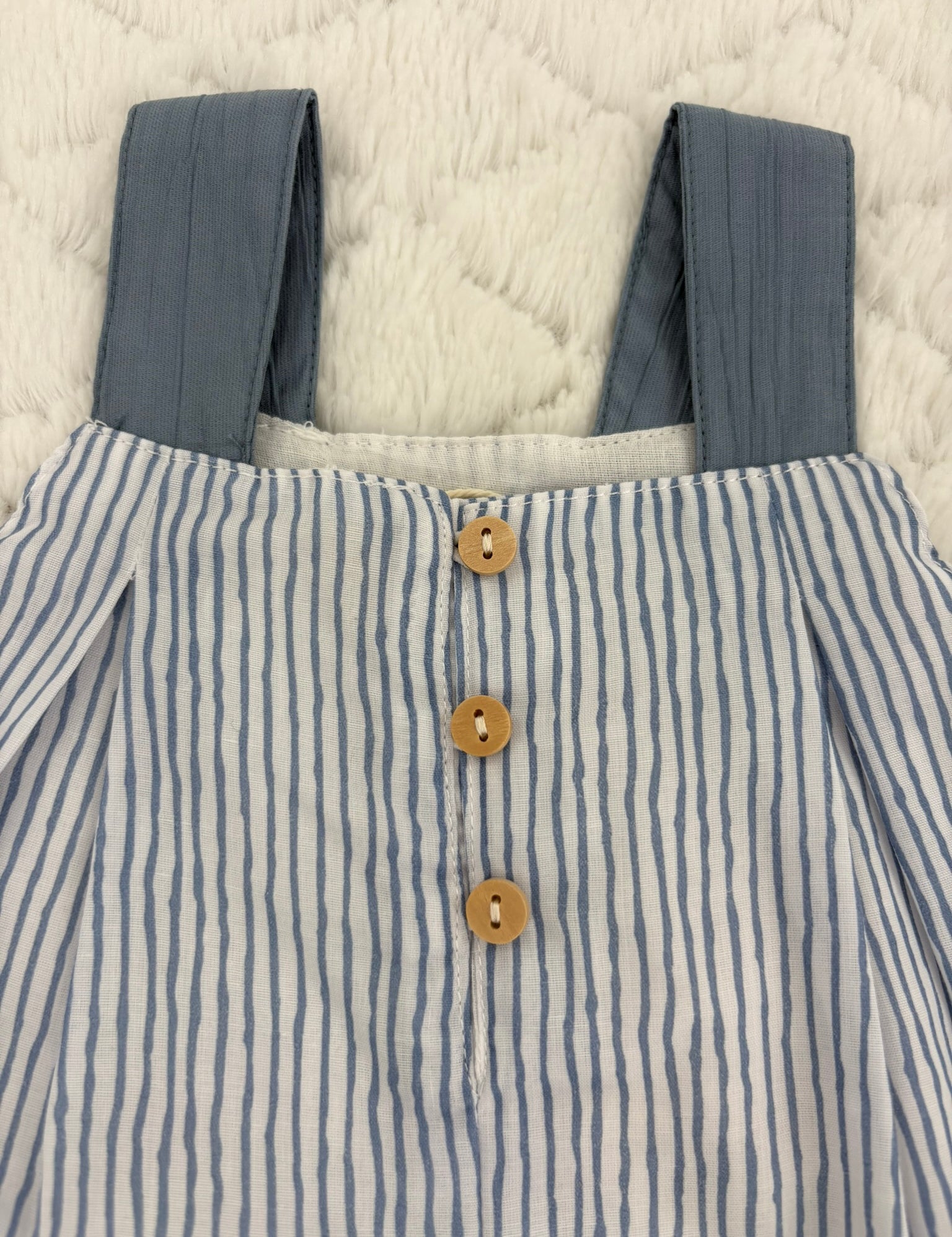 Baby Set Gestreifte Bluse & Blaue Shorts