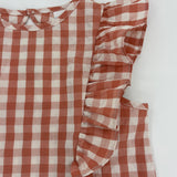 Kariertes Set mit Bluse & Shorts