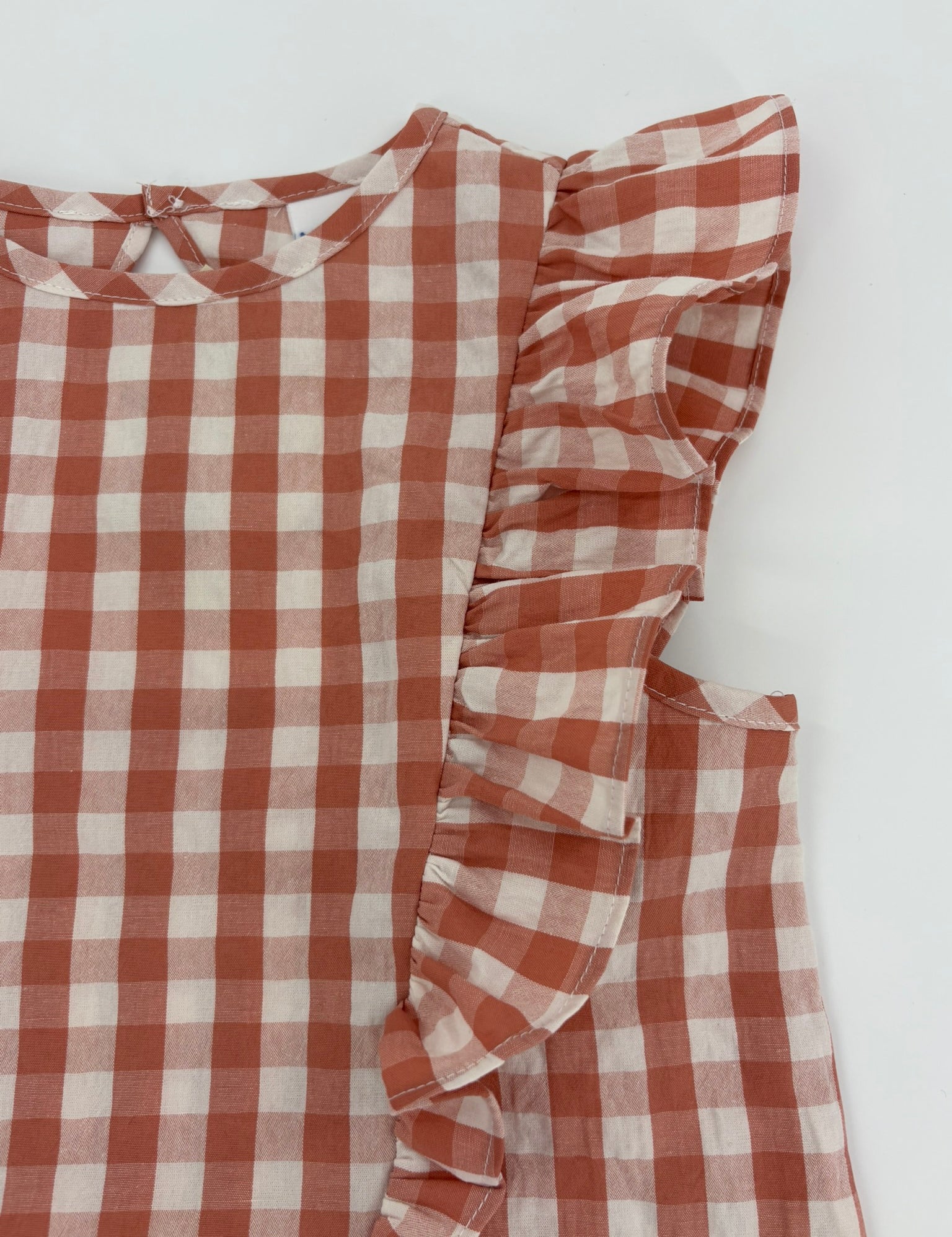 Kariertes Set mit Bluse & Shorts