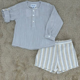 Baby Set Leinenhemd & Shorts für Jungen
