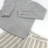 Set Leinenhemd & Shorts für Jungen