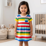 Regenbogen Kleid für Mädchen