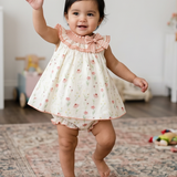 Babykleid Floral – mit Windelhöschen