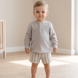 Baby Set Leinenhemd & Shorts für Jungen
