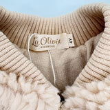Smiley Teddyjacke Beige