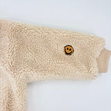 Smiley Teddyjacke Beige