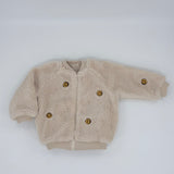 Smiley Teddyjacke Beige