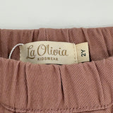 Romy Hose Rosa mit Blumenstickerei