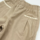 Kordhose Beige mit weitem Bein