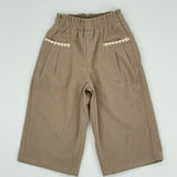 Kordhose Beige mit weitem Bein