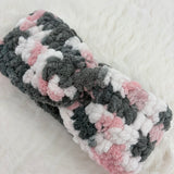 Handgehäkeltes Chenille-Stirnband