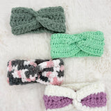 Handgehäkeltes Chenille-Stirnband