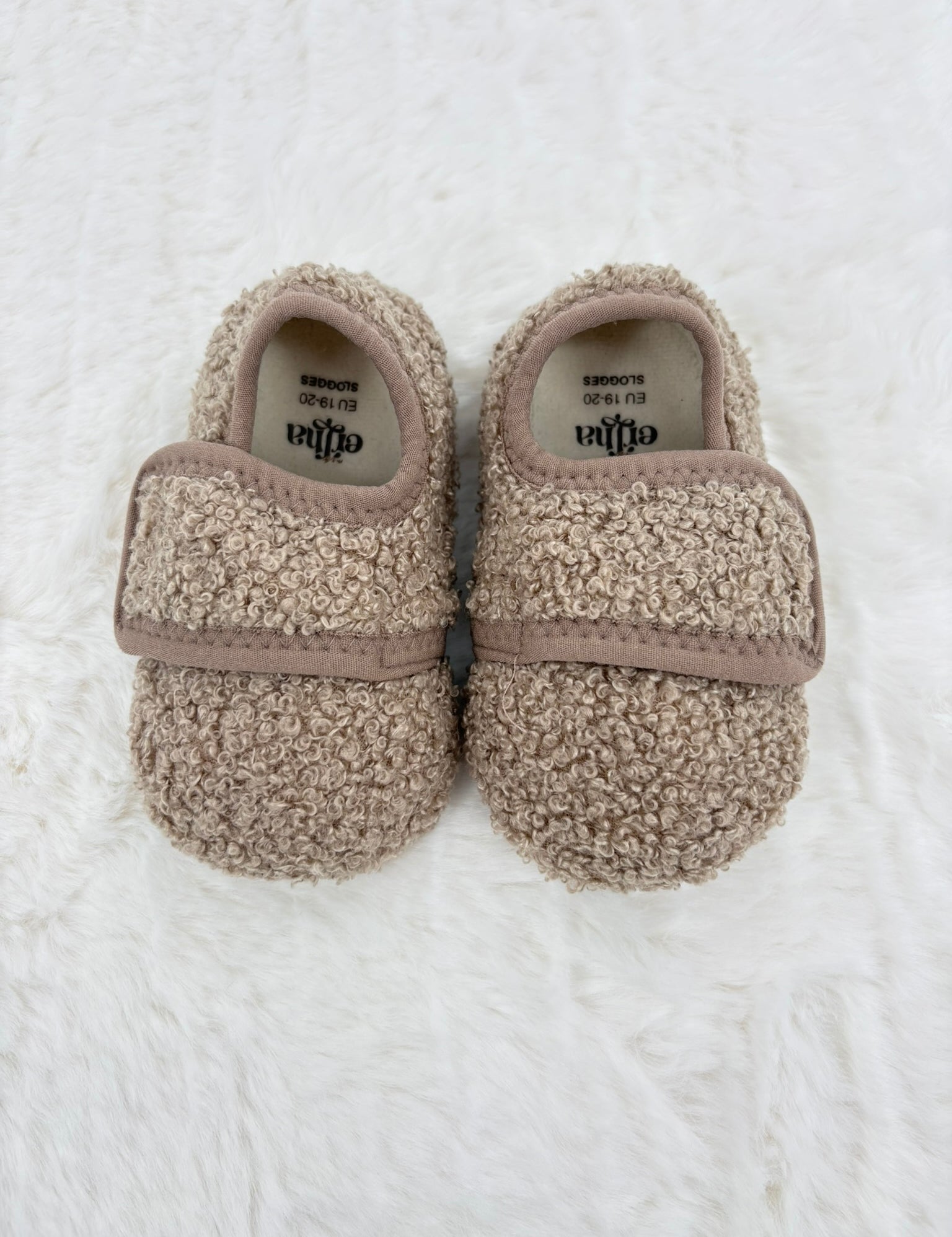 Hausschuhe „New Slogges“ aus Baumwolle – Taupe & Vanilla