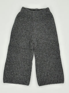 Strickhose Grau mit weitem Bein
