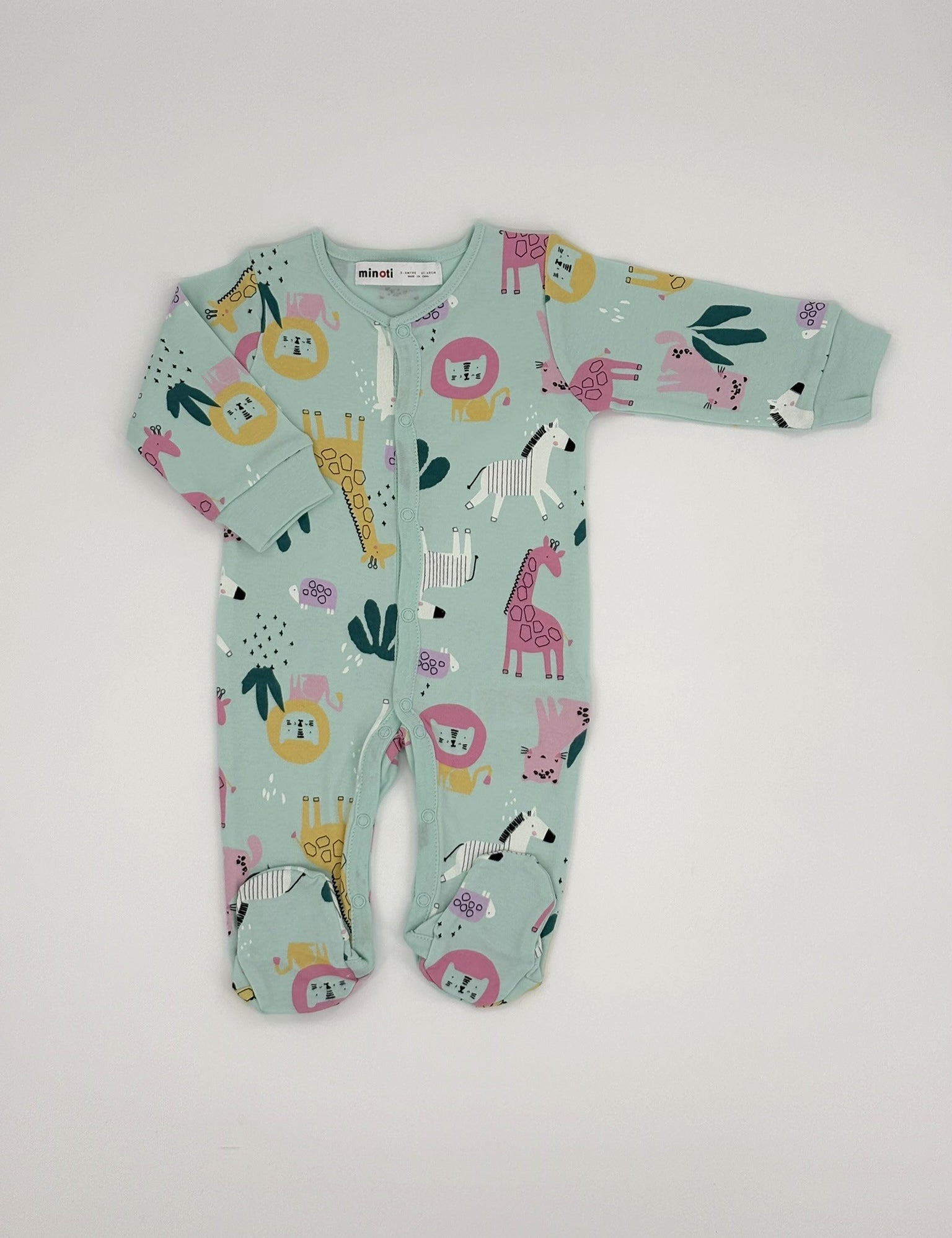Baby-Schlafanzug mit Dschungeltieren