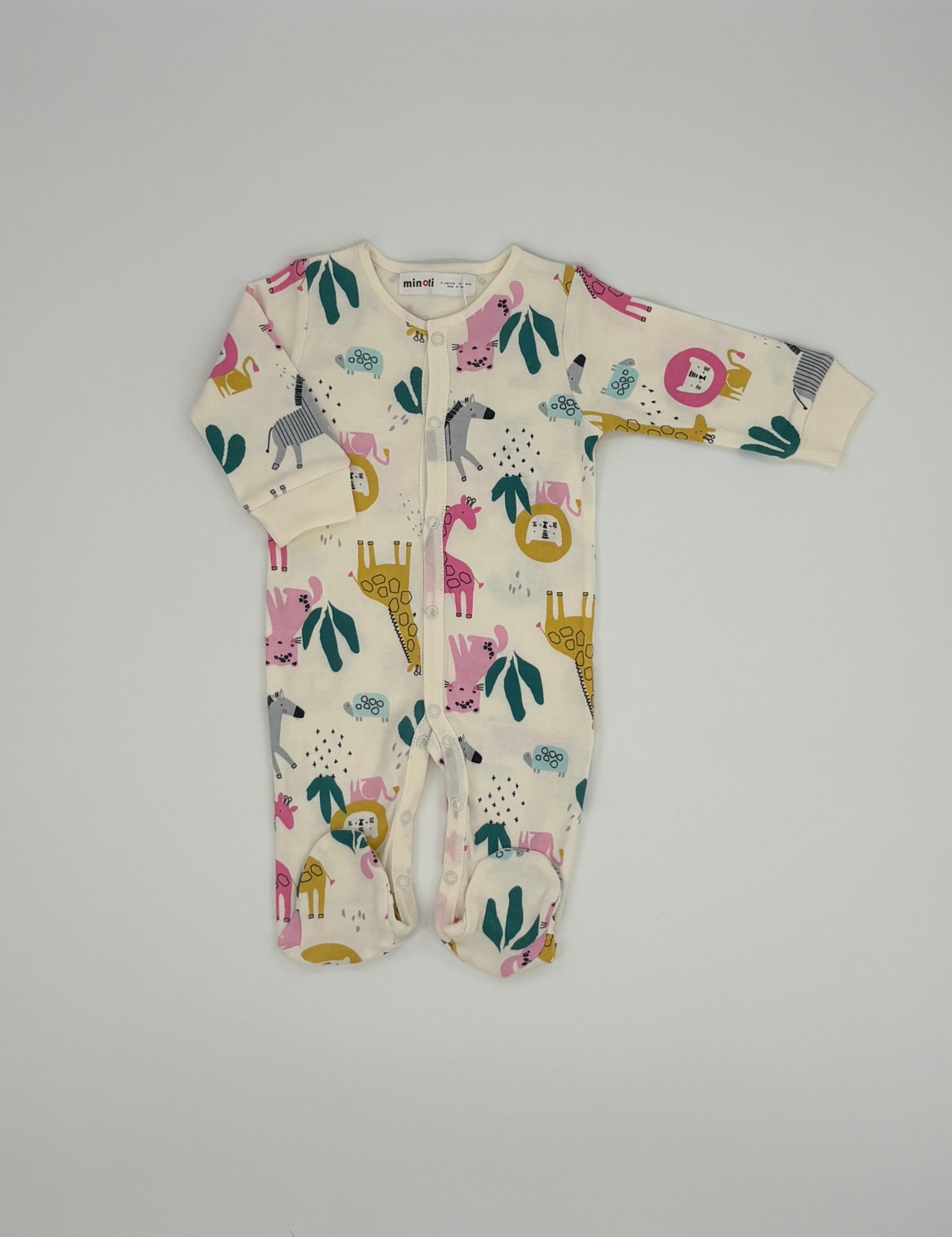 Baby-Schlafanzug mit Dschungeltieren