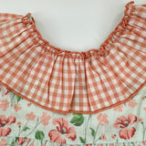 Blumenkleid mit Karokragen