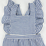 Blau gestreifter Jumpsuit für Mädchen