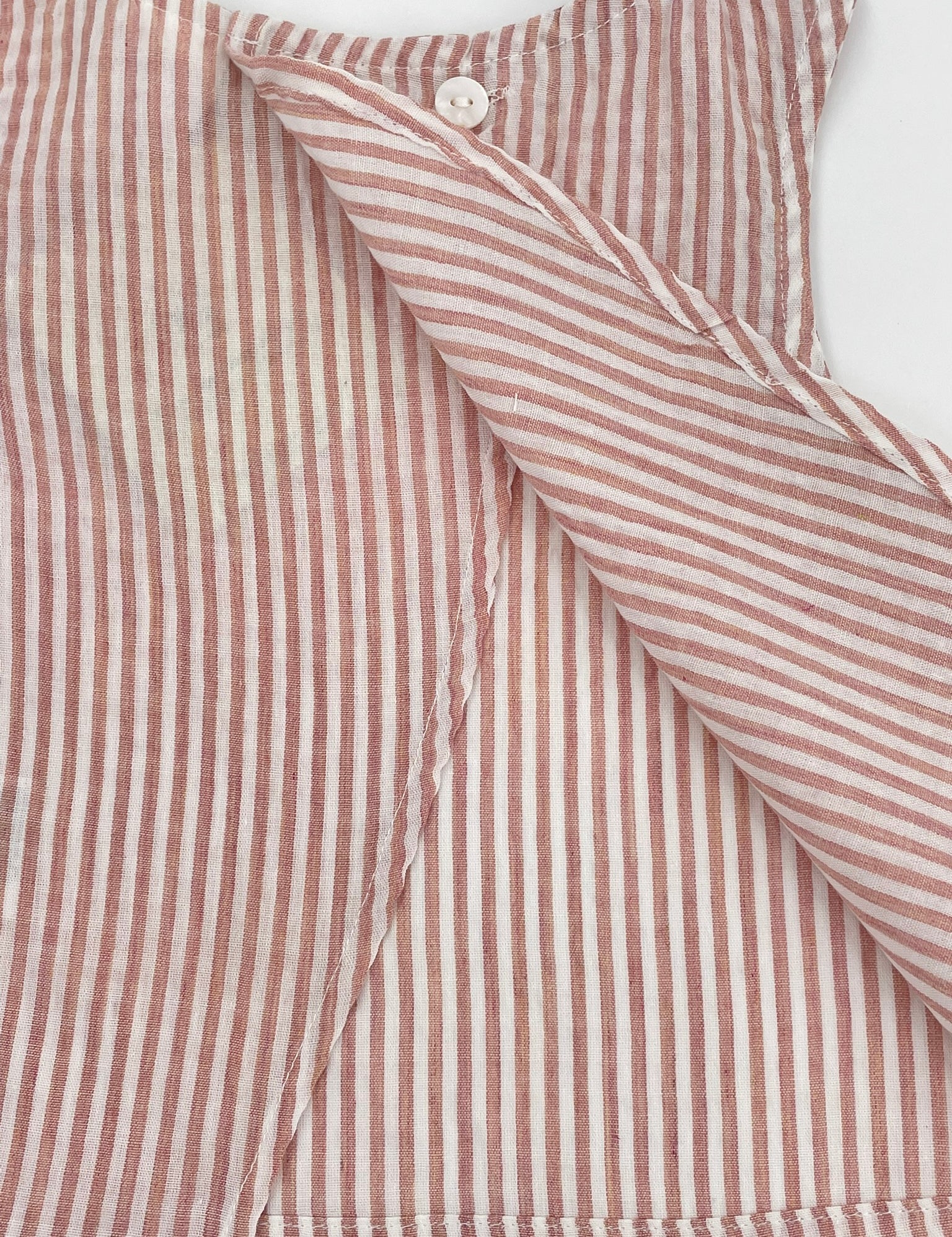 Gestreiftes Rüschen-Set Rosa-Weiß für Mädchen