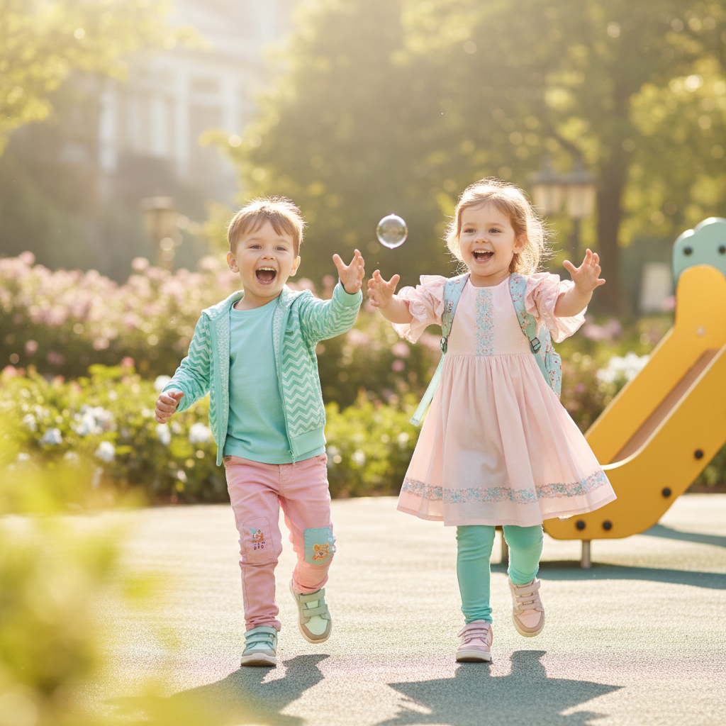 Kindergartenkinder zusammen